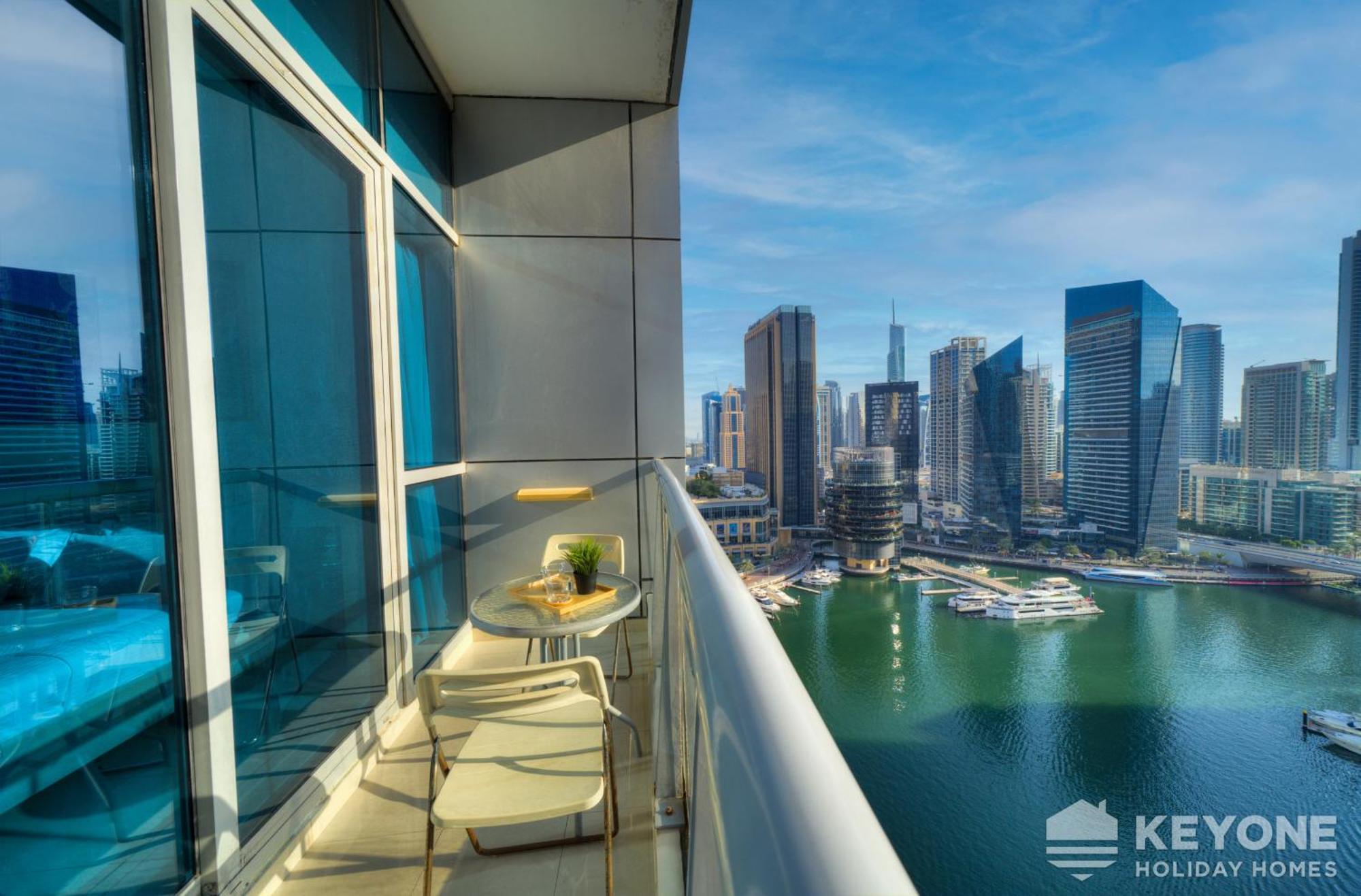 Contemporary One Bedroom With Full Marina View Dubaj Zewnętrze zdjęcie