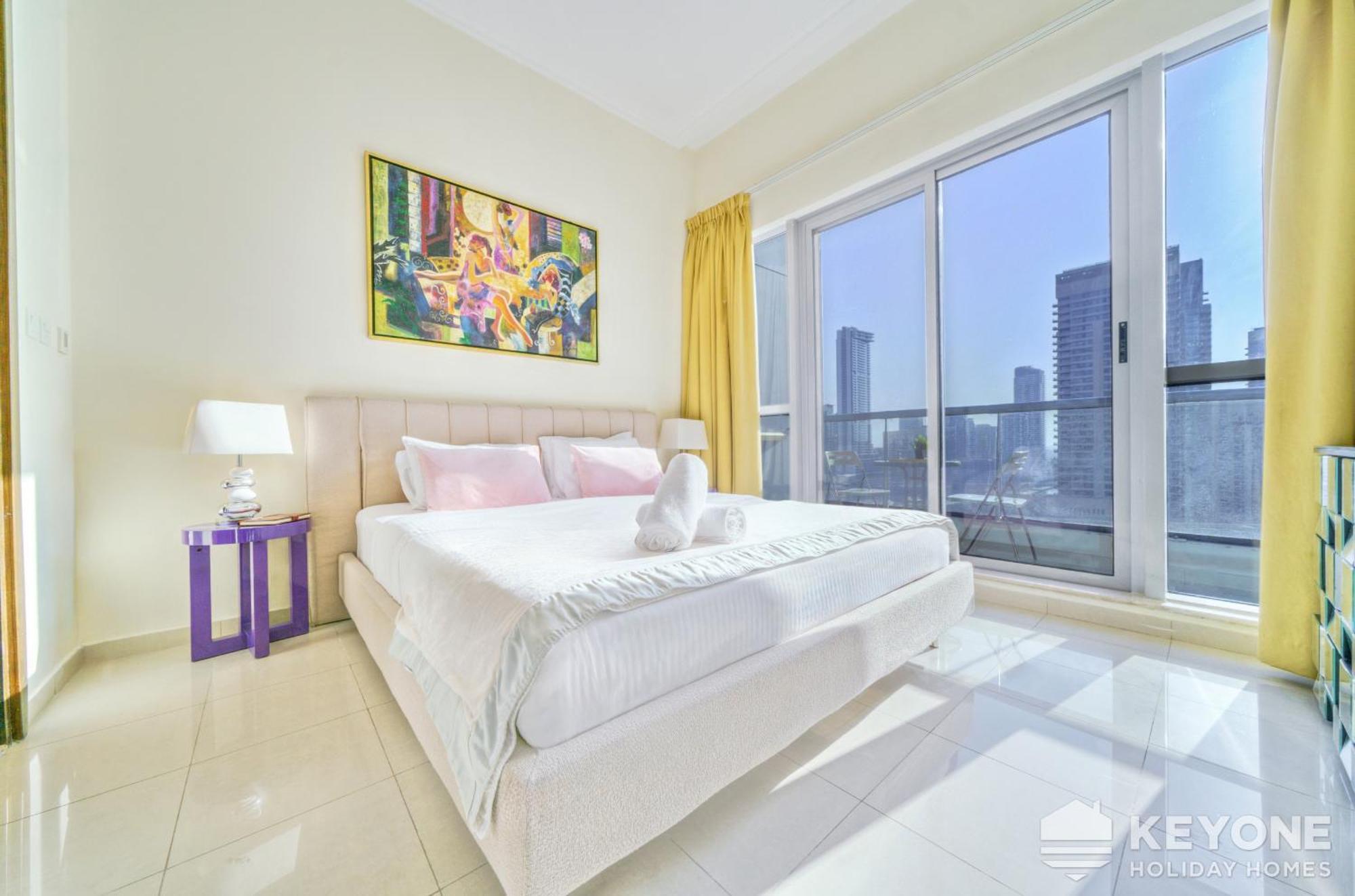 Contemporary One Bedroom With Full Marina View Dubaj Zewnętrze zdjęcie