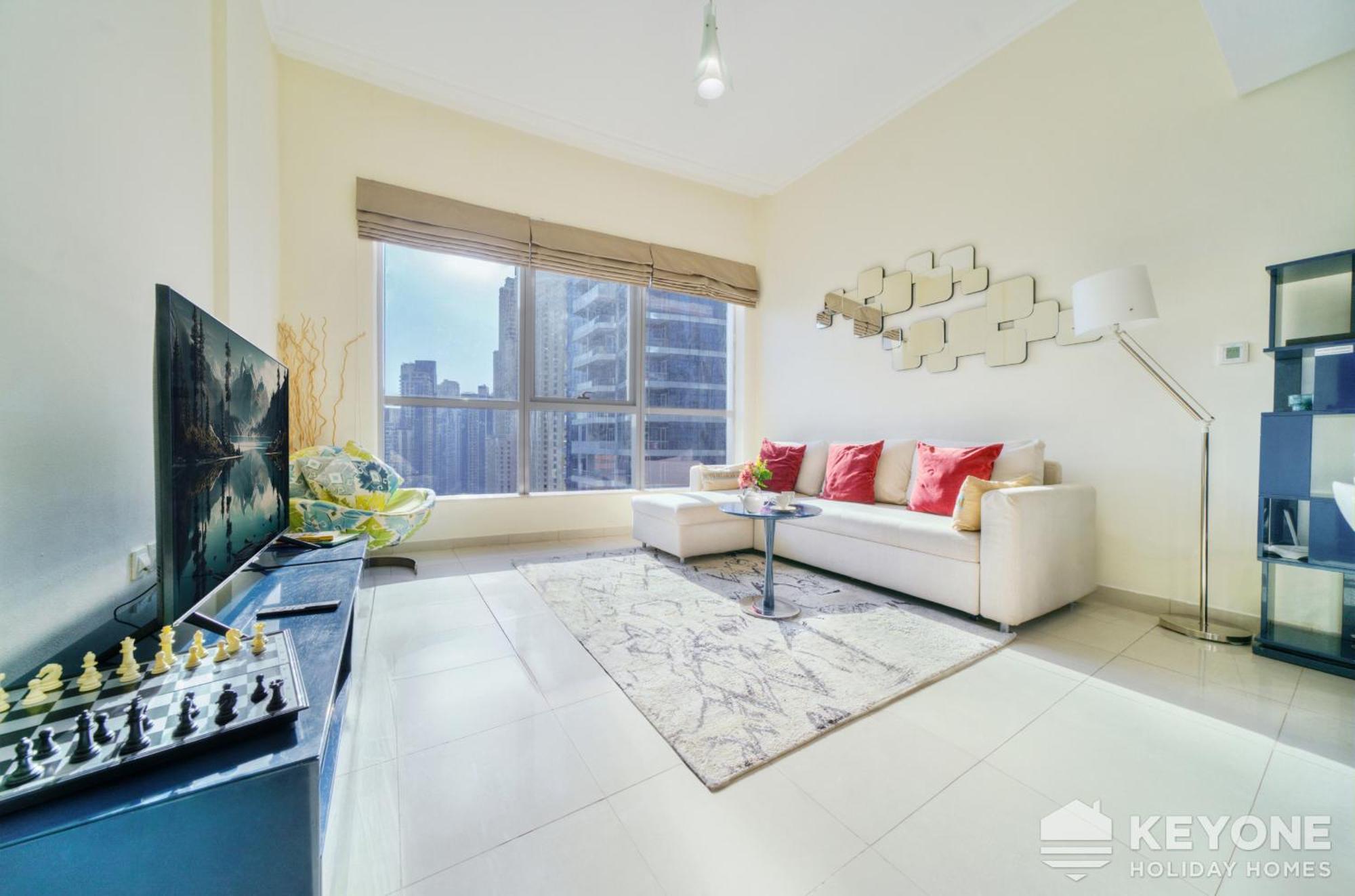 Contemporary One Bedroom With Full Marina View Dubaj Zewnętrze zdjęcie