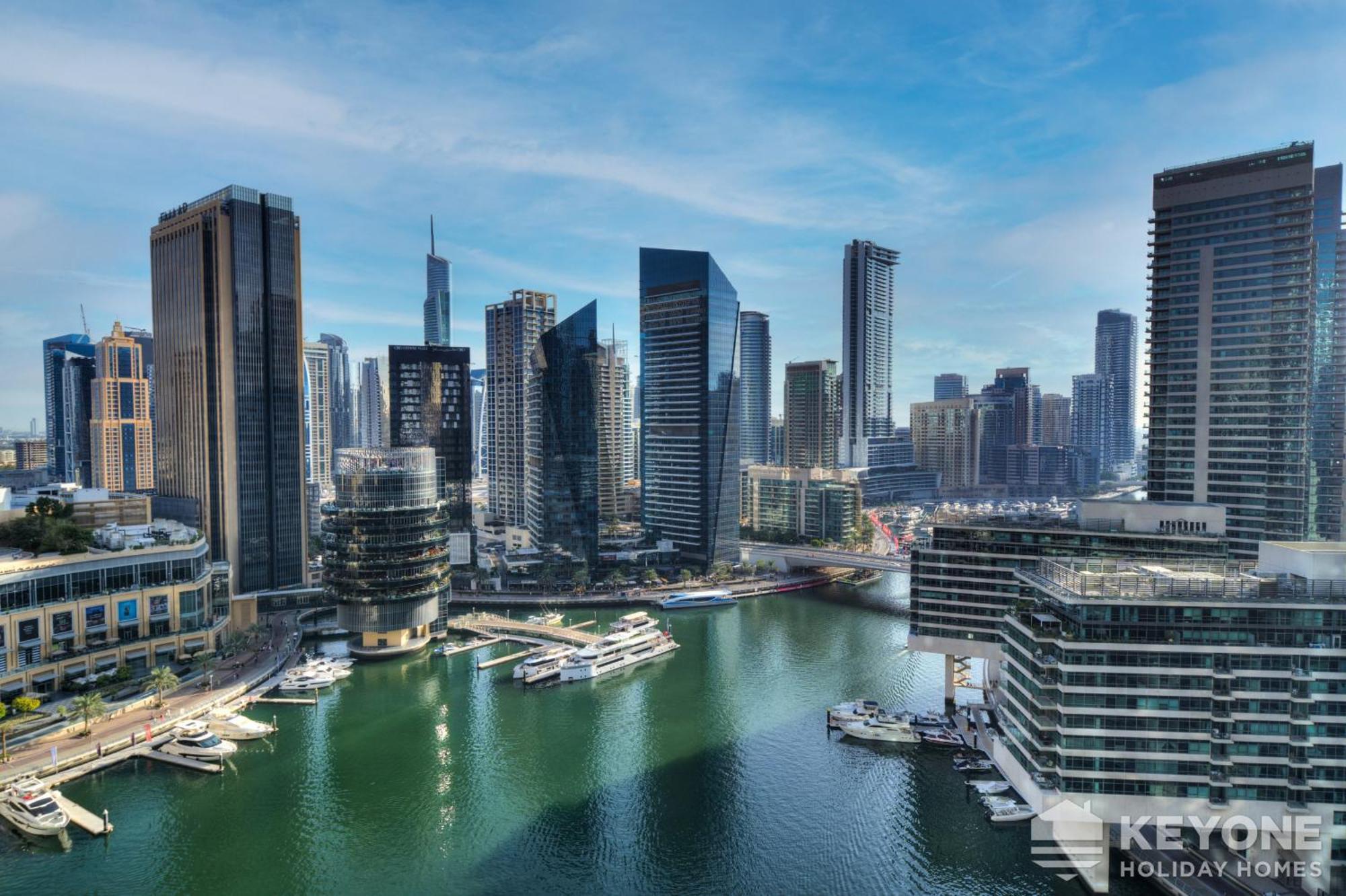 Contemporary One Bedroom With Full Marina View Dubaj Zewnętrze zdjęcie