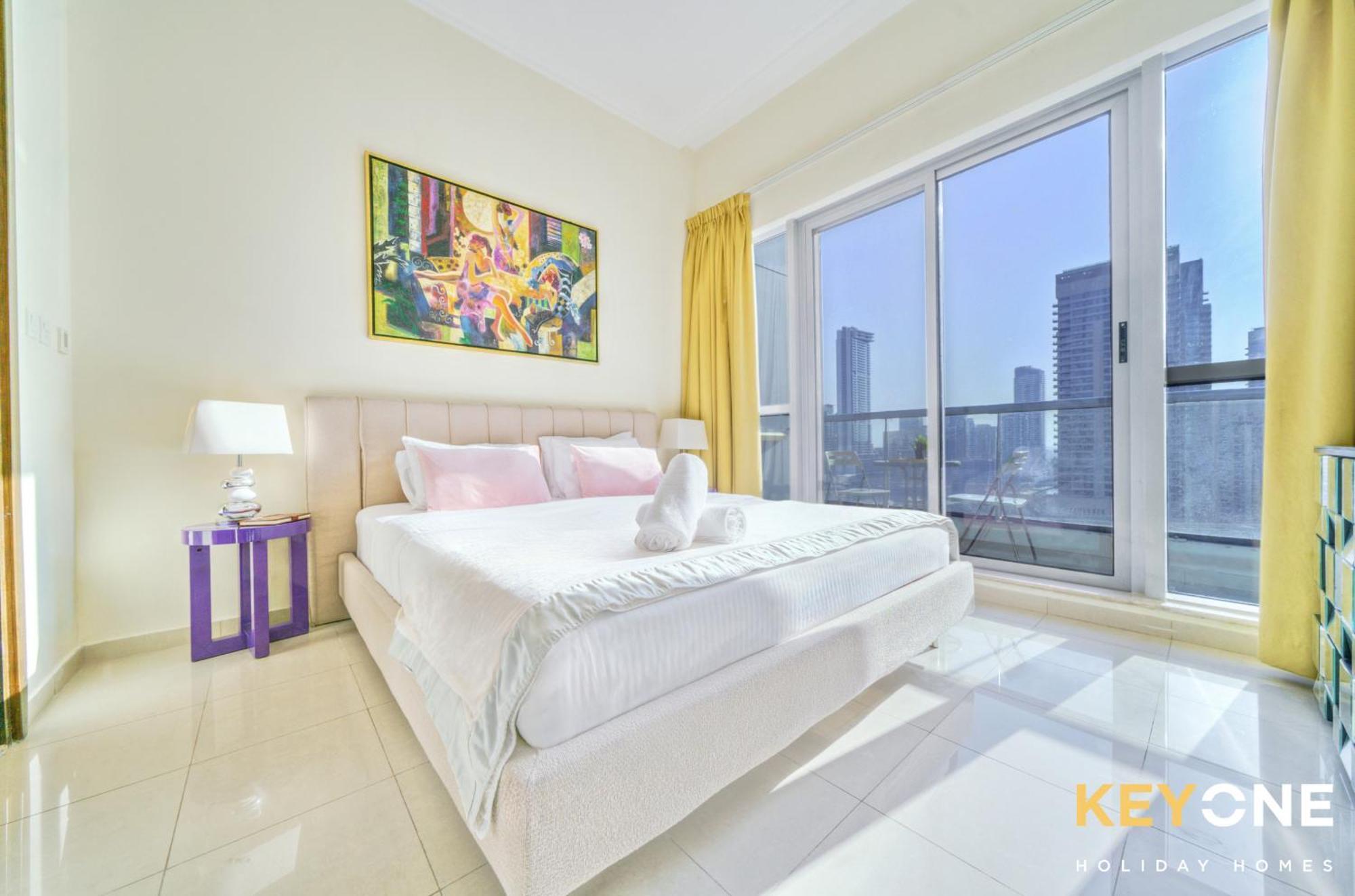 Contemporary One Bedroom With Full Marina View Dubaj Zewnętrze zdjęcie